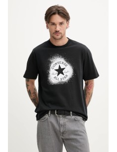 T-shirt Uomo Converse Chuck Distort Spray Paint Tee - Nero