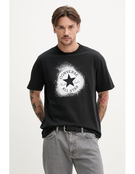 T-shirt Converse Chuck Distort Spray Paint Tee pour homme - Noir