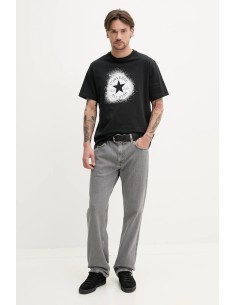 Converse Chuck Distort Spray Paint Tee Men's T-shirt - Black 2