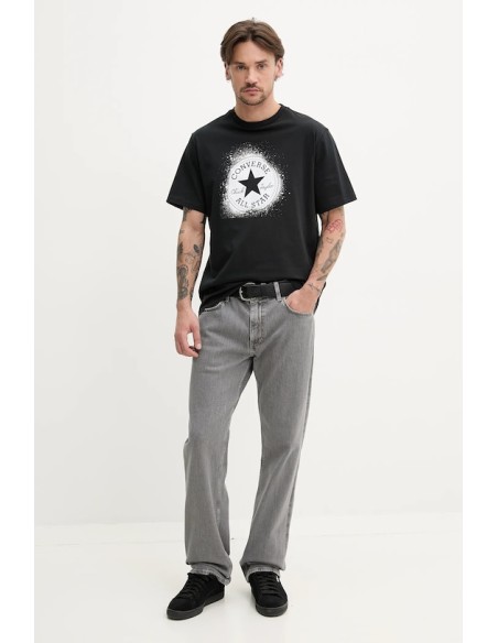 Converse Chuck Distort Spray Paint Tee Men's T-shirt - Black