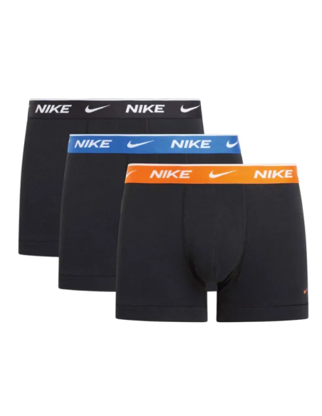 Tres bóxers elásticos de algodón Nike Everyday - Negro