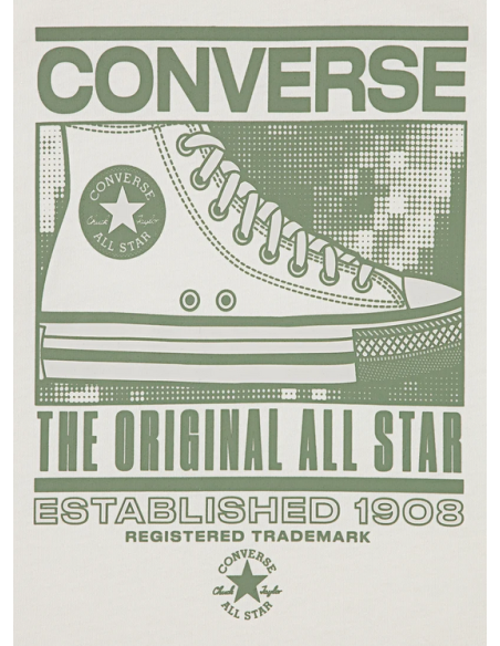 T-shirt Ragazzo Converse Static Background - Beige