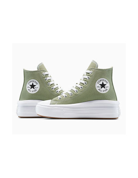 Zapatillas de plataforma Converse Chuck Taylor All Star Move para mujer, color Verde