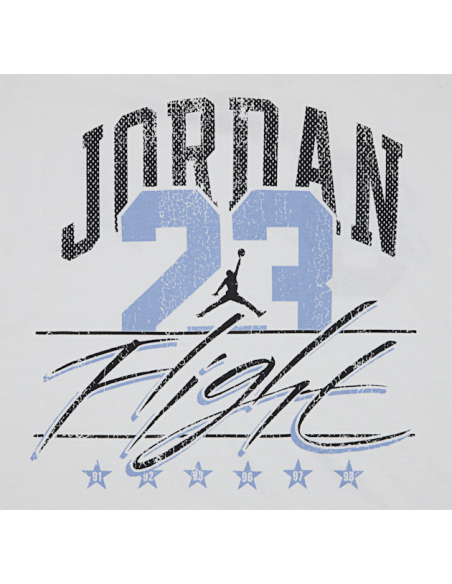 T-shirt Jordan Distressed Colligiate pour fille - Blanc
