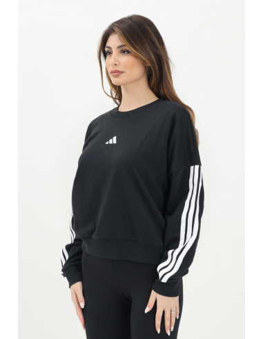 Felpa Donna Adidas Performance Essentials 3-Stripes French Terry - Nero