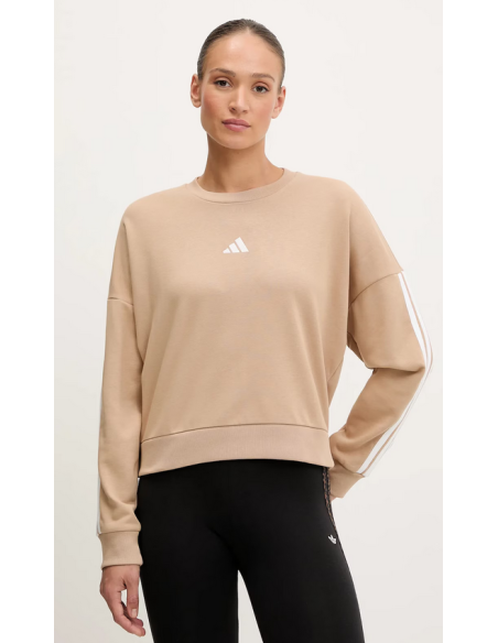 Adidas Performance Essentials 3-Streifen French Terry Damen Sweatshirt - Beige