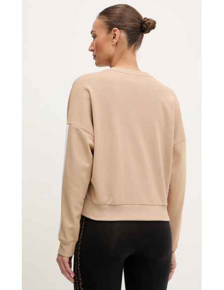 Sudadera Adidas Performance Essentials de 3 rayas de felpa francesa para mujer - Beige