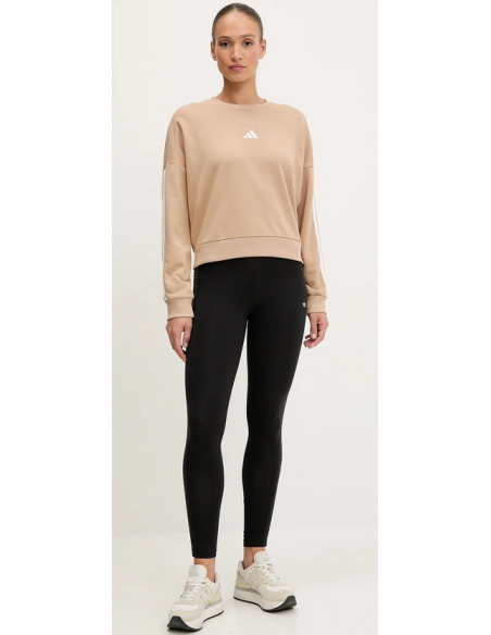 Felpa Donna Adidas Performance Essentials 3-Stripes French Terry - Beige