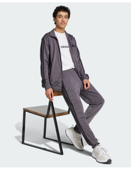 Tuta Uomo Adidas 3 Stripes - Grigio