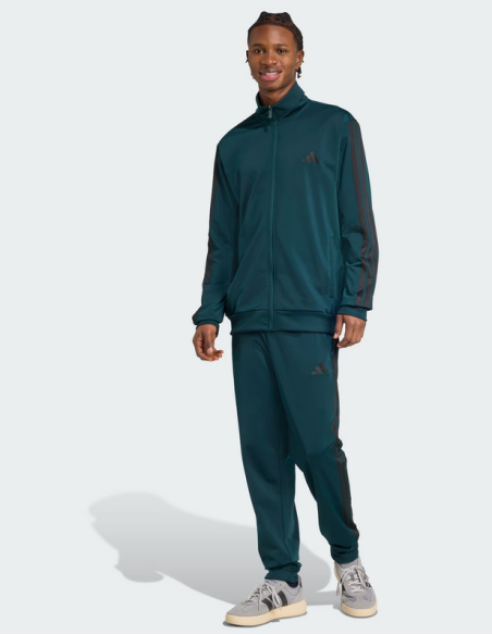 Adidas 3 Stripes Herren-Trainingsanzug – Grün