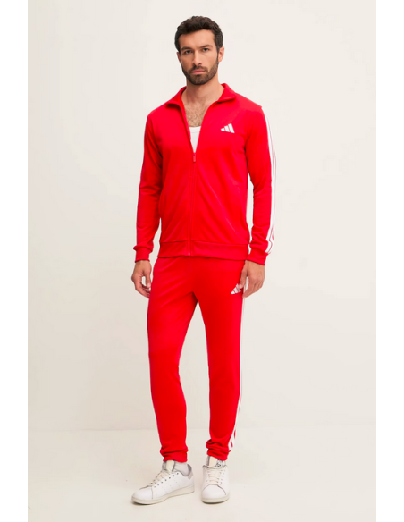 Adidas 3 Stripes Herren-Trainingsanzug – Rot