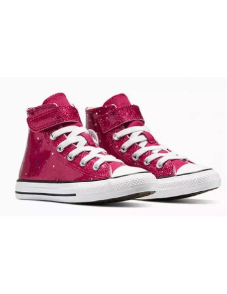 Converse Chuck Taylor All Star Glitter Easy On Girls' Shoes - Fuchsia