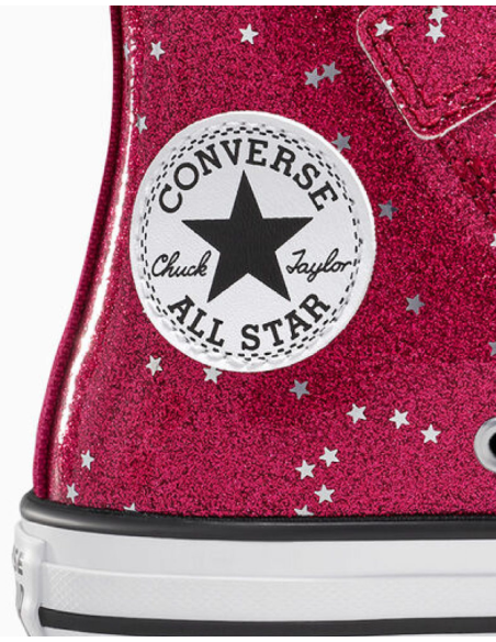Converse Chuck Taylor All Star Glitter Easy On - Zapatillas para niña - Fucsia
