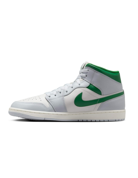 Jordan Air Jordan 1 Mid "Pine Green" Men's Shoes - Grey/Green