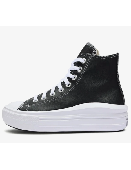 Converse Chuck Taylor All Star Move Platform Foundational Leder Damenschuhe - Schwarz