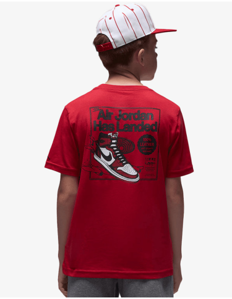 Jordan JDB Air Jordan Has Landed SS Boy's T-shirt - Red