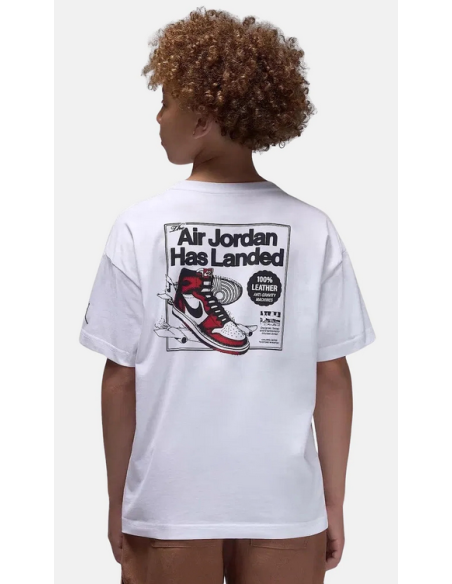 Jordan JDB Air Jordan Has Landed SS Boy's T-shirt - White