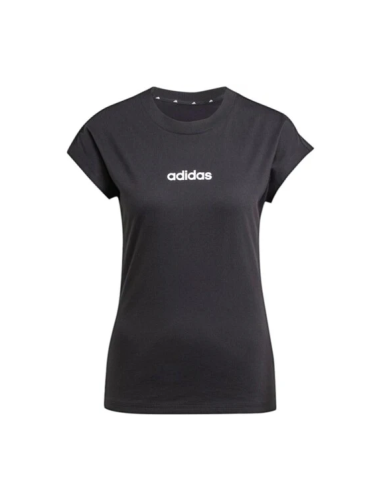T-shirt Donna Adidas Essentials Linear - Nero