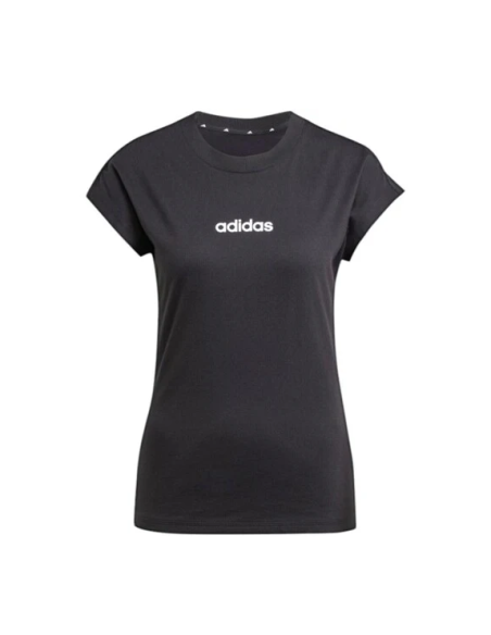 T-shirt Donna Adidas Essentials Linear - Nero