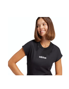 Camiseta Adidas Essentials Linear para mujer - Negra 2