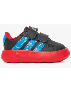 Scarpe Bambino Adidas Grand Court Spider-Man CF - Nero/Rosso