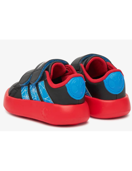Adidas Grand Court Spider-Man CF Kids Shoes - Black/Red