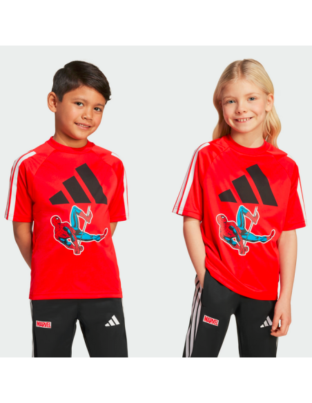 Unisex Adidas Marvel Spider-Man T-Shirt - Rot