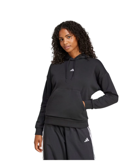 Felpa Donna Adidas Essentials Small Logo Feel Cozy - Nero