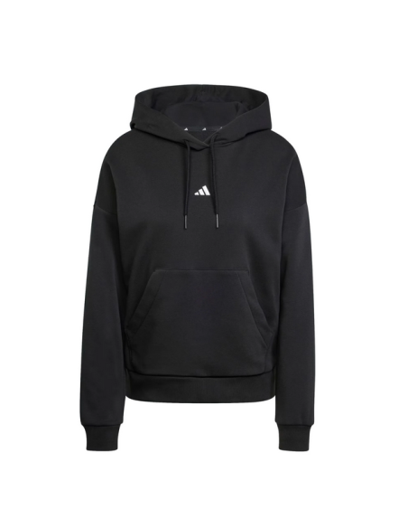 Sudadera Adidas Essentials con logo pequeño y tacto agradable para mujer - Negra