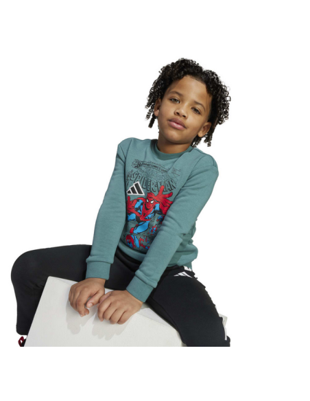 Adidas Marvel Spider-Man Kids Tracksuit - Green/Black