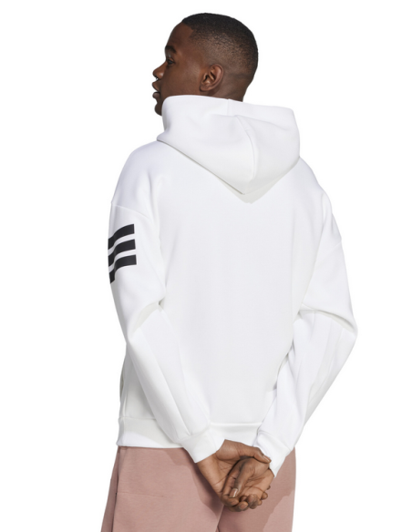 Sudadera con capucha Adidas Future Icons 3 rayas para hombre - Blanca
