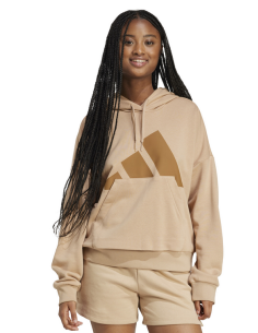 Felpa Donna Adidas Essentials Big Logo French Terry - Beige