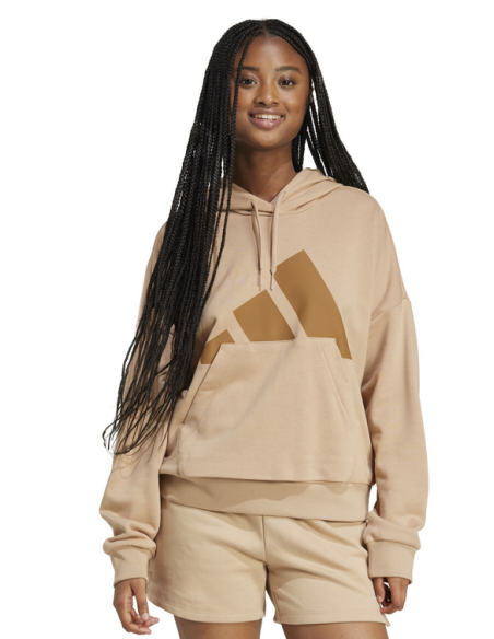 Felpa Donna Adidas Essentials Big Logo French Terry - Beige