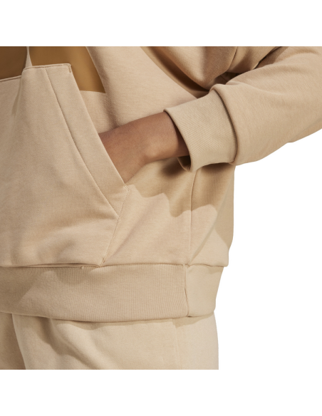 Felpa Donna Adidas Essentials Big Logo French Terry - Beige