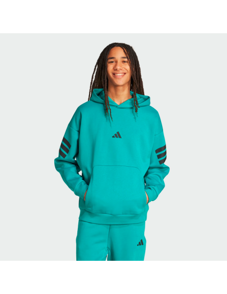 Sudadera con capucha Adidas Future Icons 3 rayas para hombre - Verde