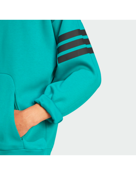 Sudadera con capucha Adidas Future Icons 3 rayas para hombre - Verde
