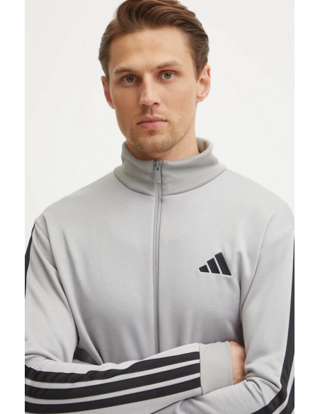 Adidas 3 Stripes Men's Tracksuit - Grey/Black