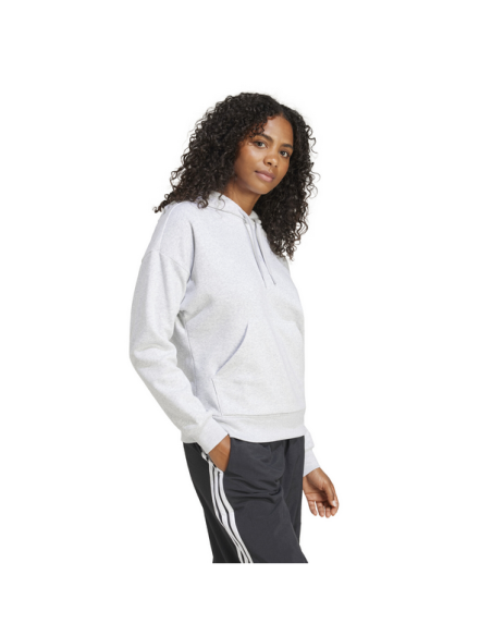 Felpa Donna Adidas Essentials Small Logo Feel Cozy - Grigio
