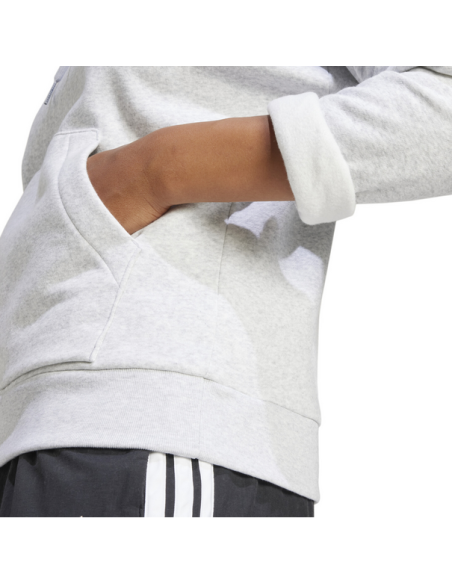 Felpa Donna Adidas Essentials Small Logo Feel Cozy - Grigio