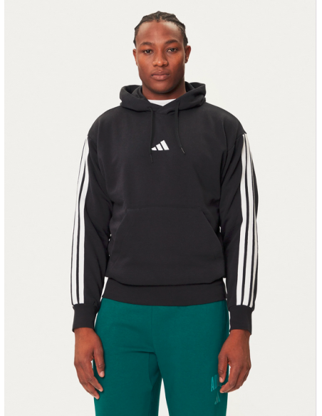 Felpa Uomo Adidas Essentials 3-Stripes - Nero