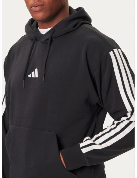 Felpa Uomo Adidas Essentials 3-Stripes - Nero