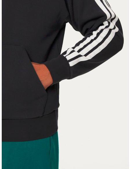 Felpa Uomo Adidas Essentials 3-Stripes - Nero