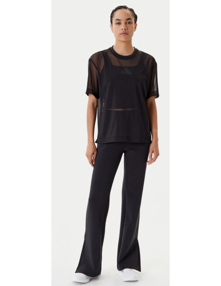 Pantalon évasé Adidas Soft Lux pour femme - Noir