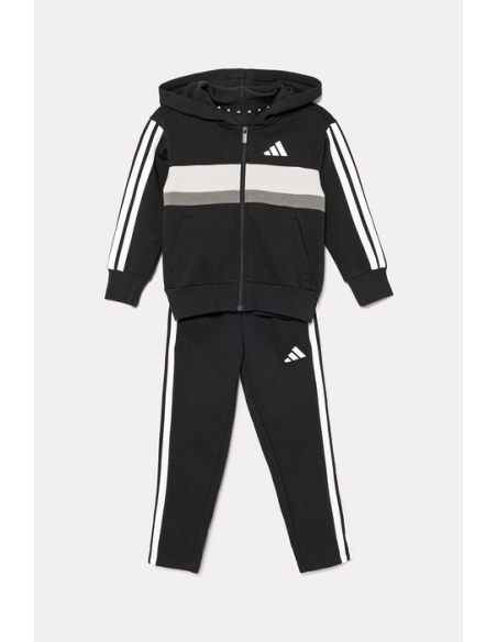 Tuta Unisex Adidas Essentials Tiberio 3-Stripes - Nero/Grigio