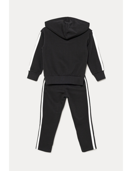 Adidas Essentials Tiberio 3-Stripes Tracksuit for Unisex - Black/Grey