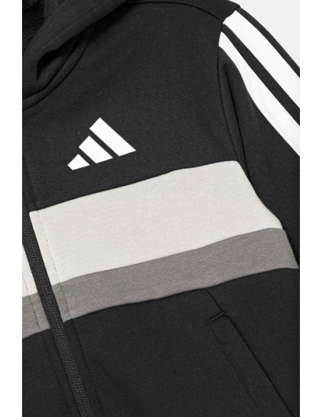 Survêtement Adidas Essentials Tiberio 3-Stripes pour Unisex - Noir/Gris
