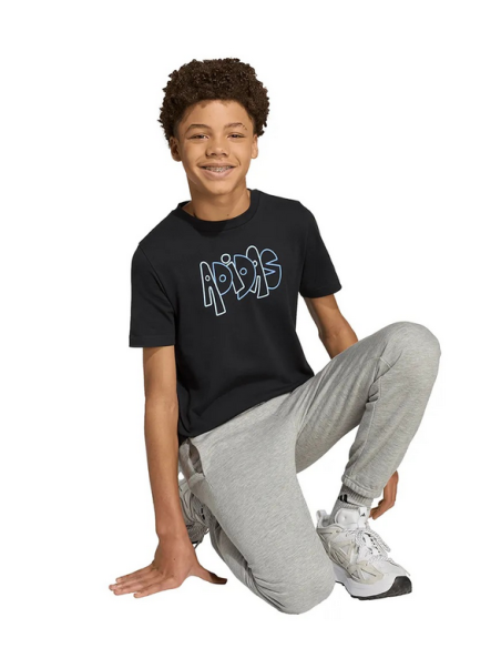 T-shirt unisexe Adidas Graffiti - Noir