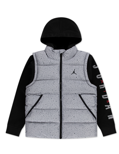 Jordan 2 Fer Jungenjacke – Grau/Schwarz