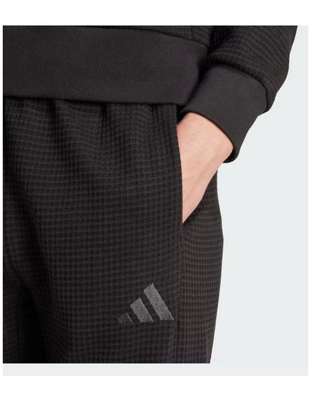 Adidas Men's ALL SZN Waffle Knit Open Hem Pants - Black