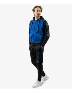 TUTA UOMO SUPER KING FELPA AZZURRO/NERO